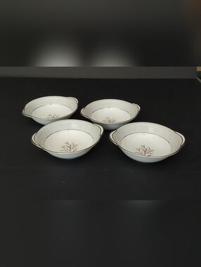 RARE Vintage Noritake 5545 Lugged Handle CEREAL Bowls (4) 6 in Diameter